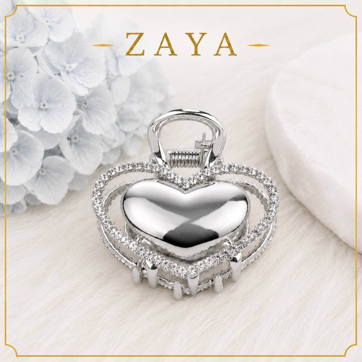 کلیپس مو طرح قلب_ برند ZAYA